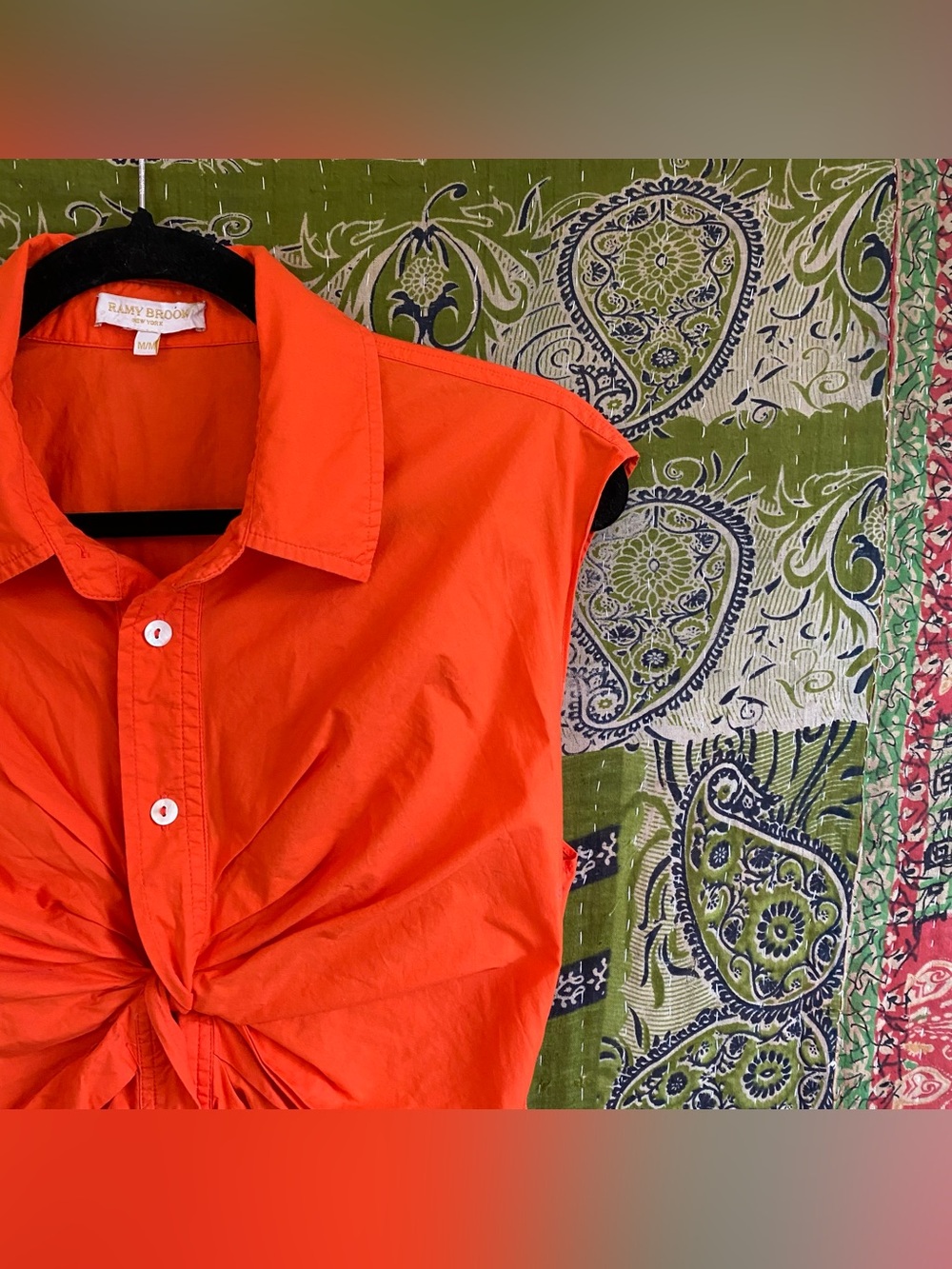 Ramy Brook Bright Lily Mihal Twisty Top Button Down Midi Dress Size Medium - Picture 6 of 15
